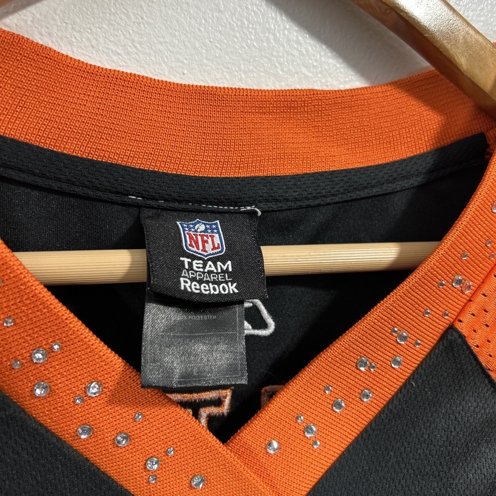 NFL‎ Cincinnati Bengals BLING LACE UP JERSEY SHIRT WOMEN'S Large #14 Dalton - Picture 7 of 11